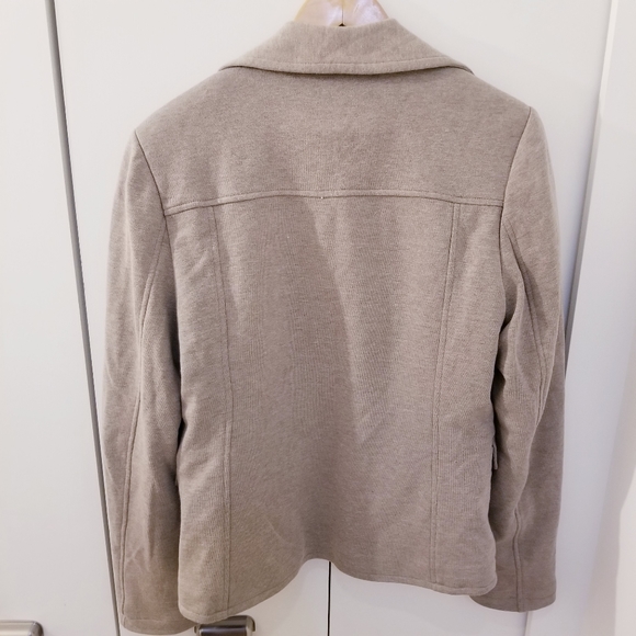 Original Nicole Miller Tan Taupe Cotton Blazer Jacket Coat - Picture 2 of 6